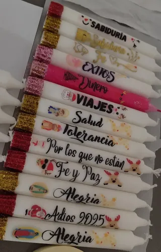 Velitas Navideñas Personalizadas