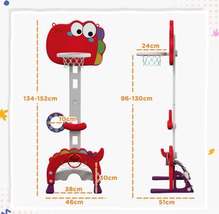 Canasta de baloncesto infantil dinosaurio