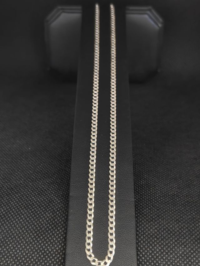 Catena in argento 925 tipo barbada. 051-02-00451