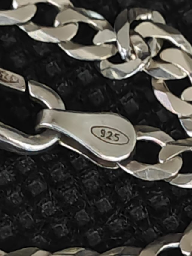 Catena in argento 925 tipo barbada. 051-02-00451