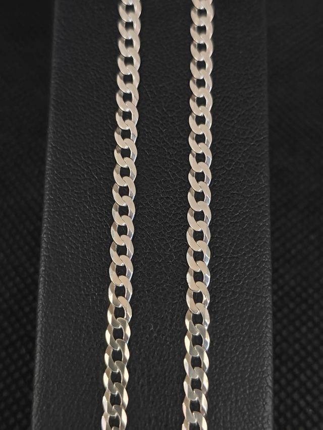 Catena in argento 925 tipo barbada. 051-02-00451