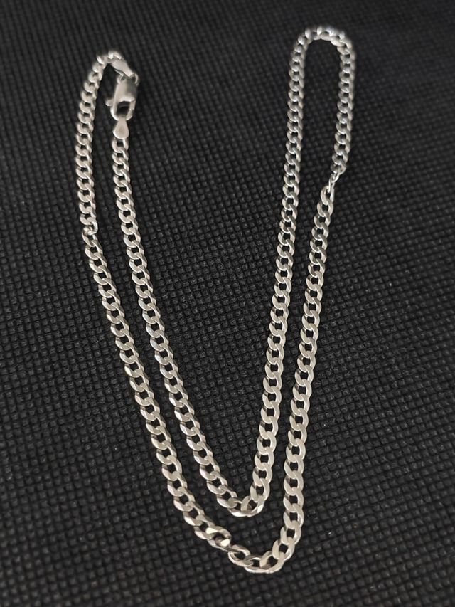 Catena in argento 925 tipo barbada. 051-02-00451