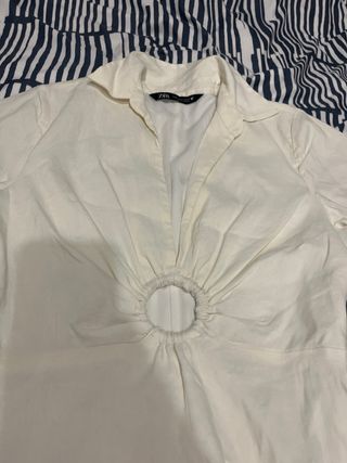 Vestido Zara Blanco