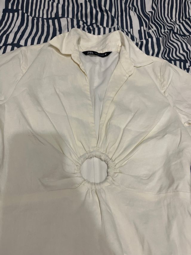 Vestido Zara Blanco