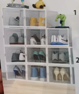 24 Scatole Organizzatore Scarpe Trasparenti