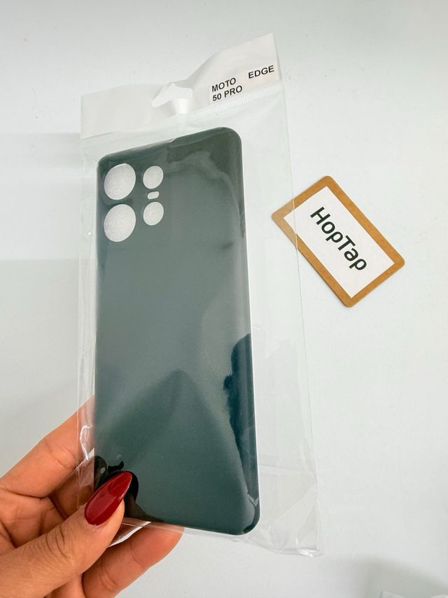 Custodia in silicone nero per Motorola Edge 50 Pro