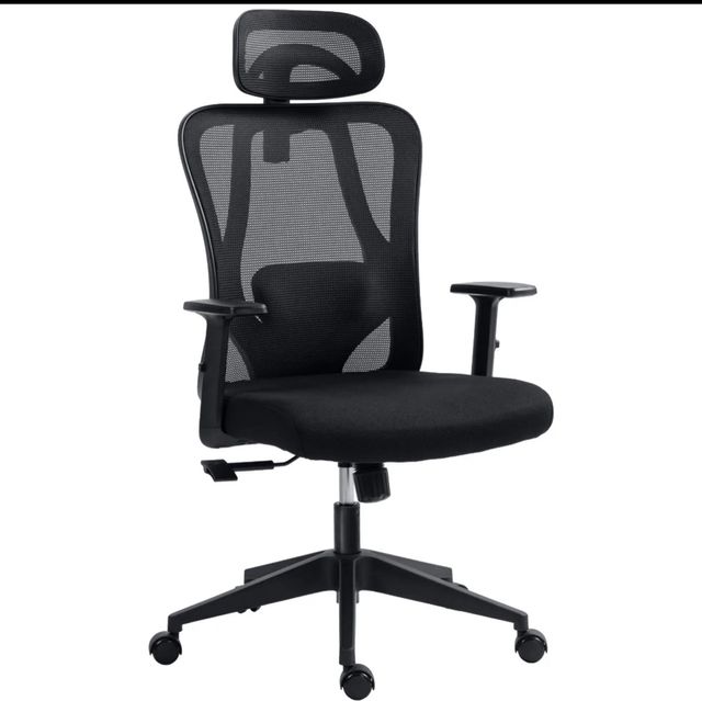 Silla de oficina ergonómica negra