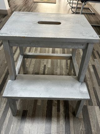 Sgabello artigianale effetto cemento