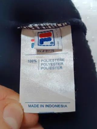 Giacca pile Fila uomo nera- taglia XXL