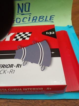 Scalextric blíster curva interior R1 pista gris