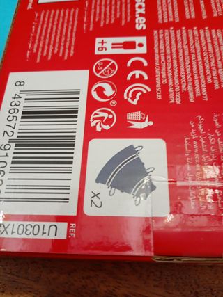 Scalextric blíster curva interior R1 pista gris