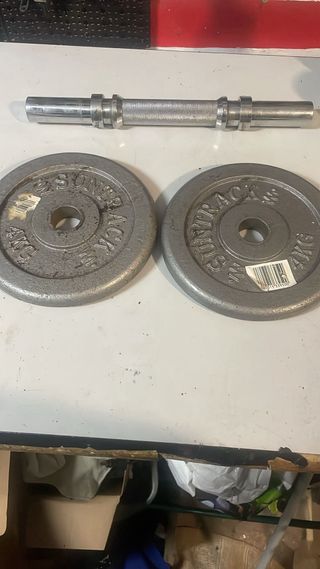 Barra mancuerna con 2 discos 4kg