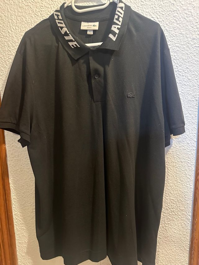 Camisa Polo Lacoste Negra Talla XL