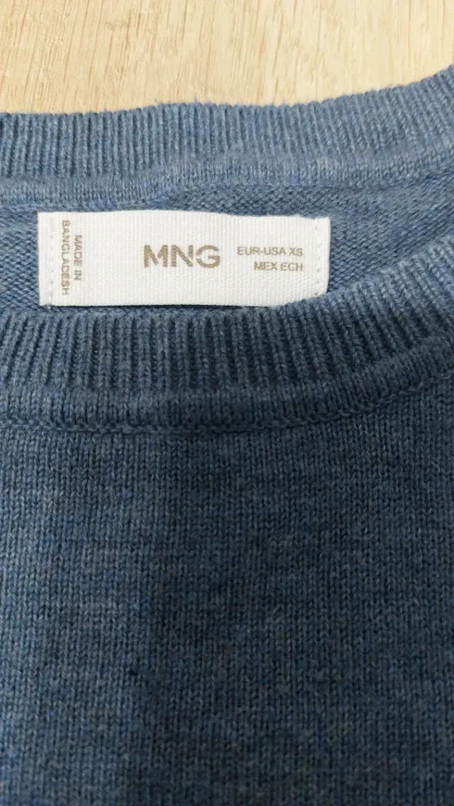 Jersey punto Mango azul Talla XS