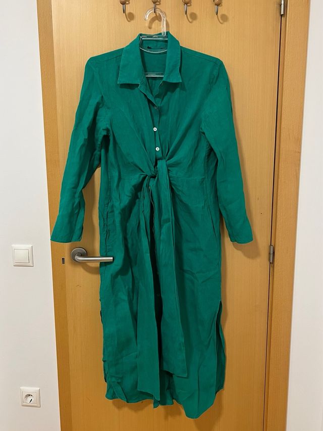 Vestido verde Massimo Dutti