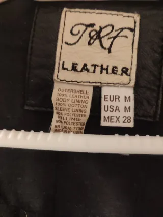 Cazadora de piel marrón mujer