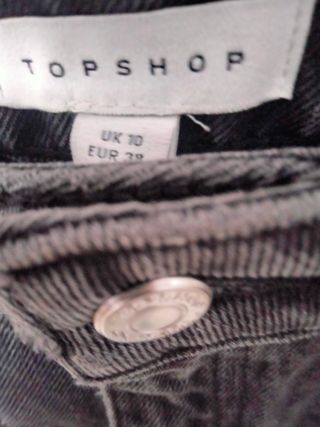Falda Topshop negra T.38 nueva