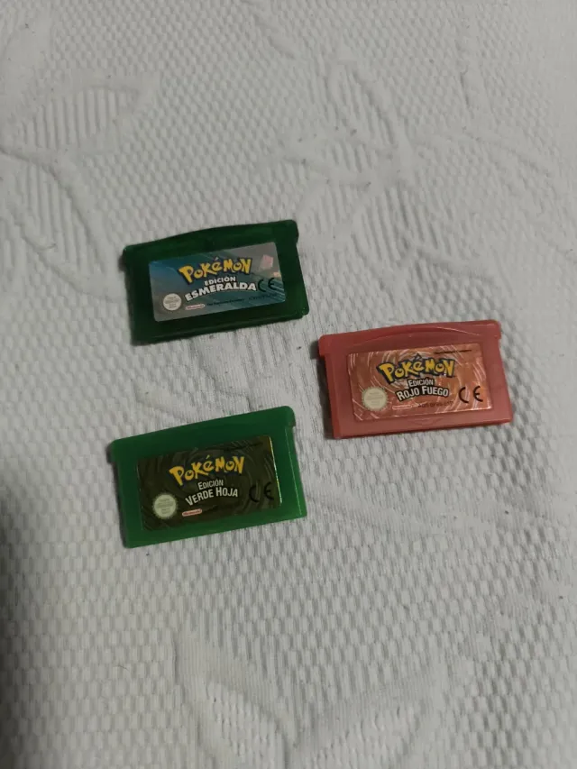 Cartucce Pokémon GBA (Zaffiro, Rosso Fuoco, Verde Foglia)