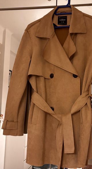 Chaqueta antelina marrón