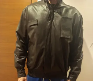 Giacca Esercito Italiano Vera Pelle Marrone