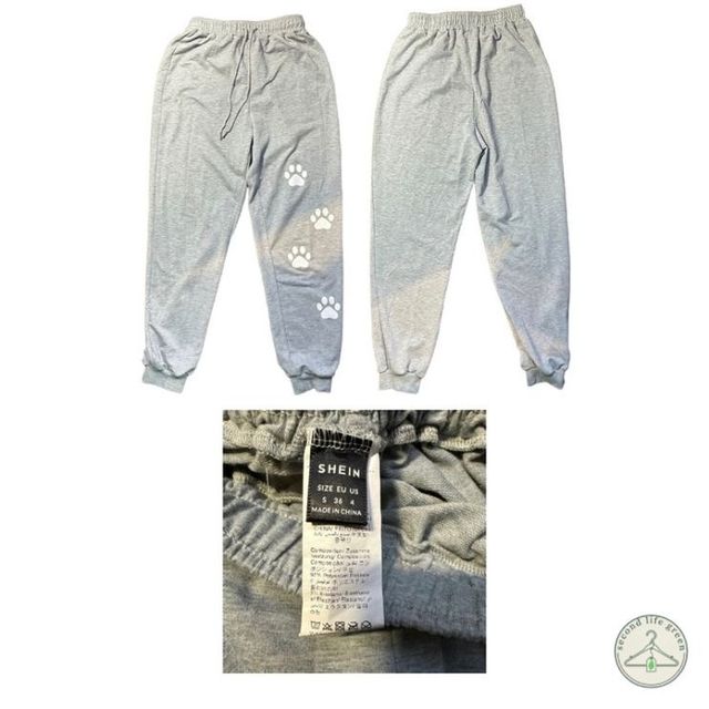 PDL2.9 Pantaloni Shein grigi con impronte bianche