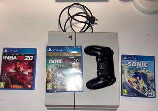 PS4 Blanca con Mando y 3 Juegos