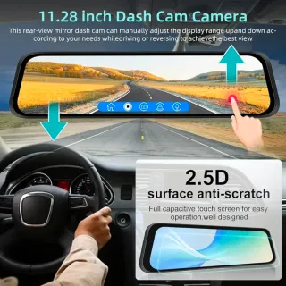 Espejo retrovisor con cámara trasera y 64GB