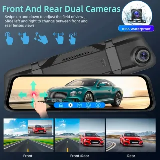 Espejo retrovisor con cámara trasera y 64GB