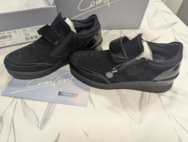 Zapatos botín negros Stonefly talla 38