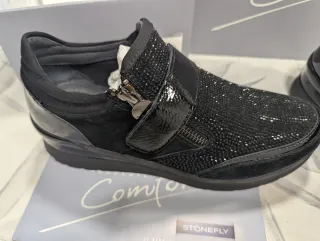 Zapatos botín negros Stonefly talla 38