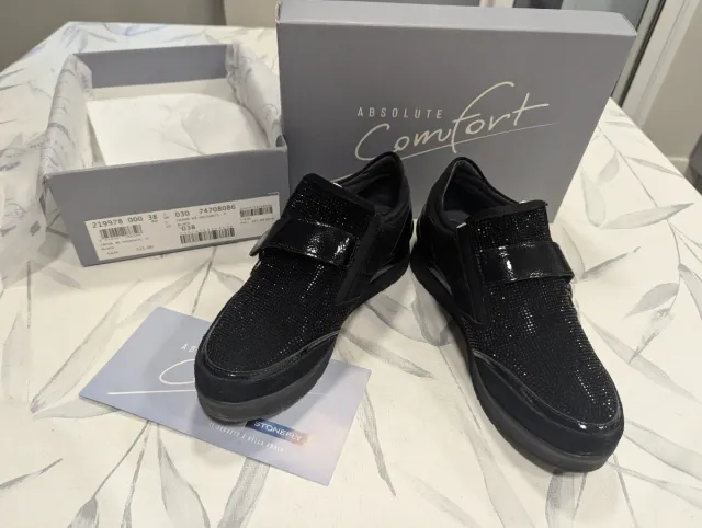 Zapatos botín negros Stonefly talla 38