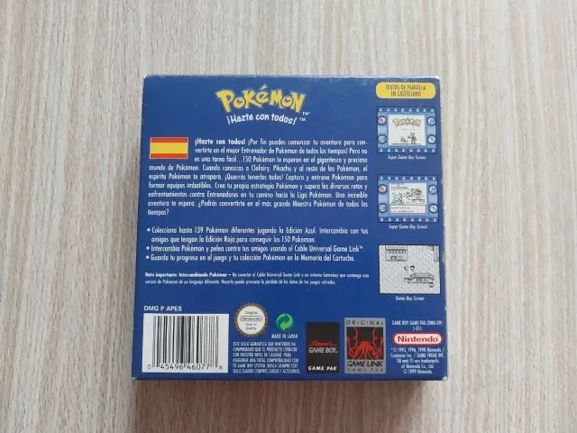 POKEMON AZUL ESPAÑOL NINTENDO GAME BOY