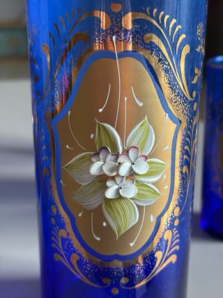 Set bicchiere e caraffa Murano vintage