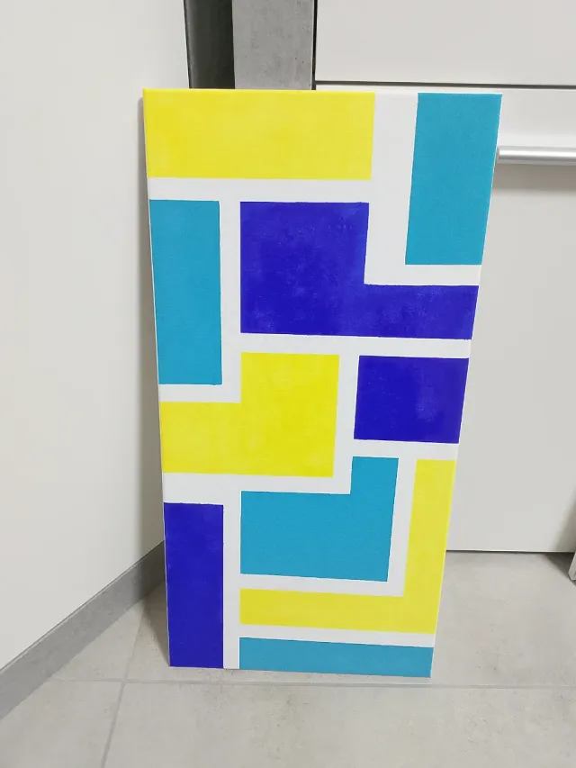 Quadro astratto dipinto a mano