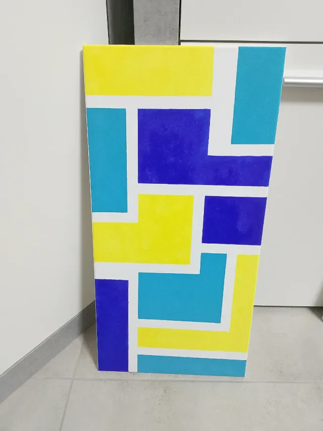 Quadro astratto dipinto a mano