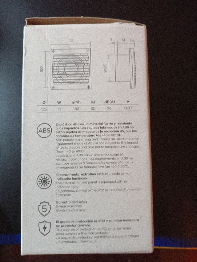 Extractor Fnp Ax 120 T con temporizador