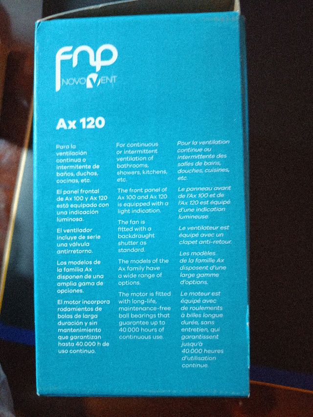 Extractor Fnp Ax 120 T con temporizador