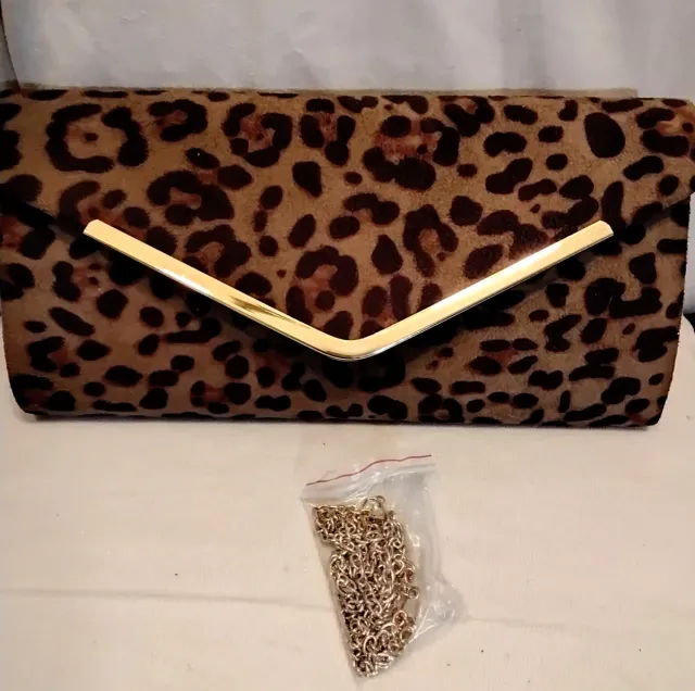 Bolso fiesta animal print dorado