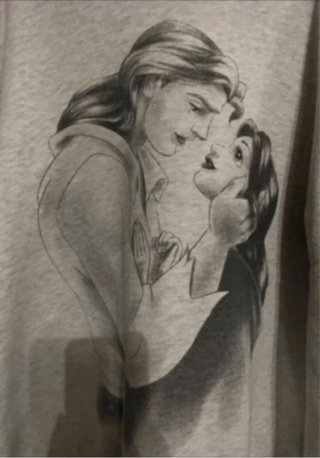 Felpa oversize Disney Bella e Bestia