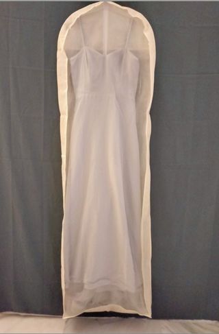 Vestido tul plateado/blanco T.38
