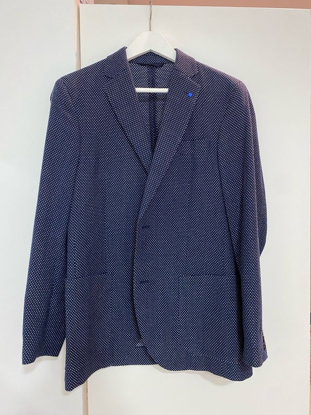 Americana Purificación García azul talla 48