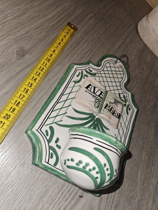 Pila de agua bendita Ave Maria cerámica