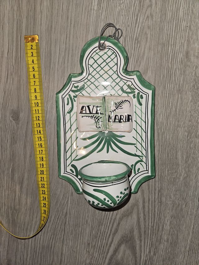 Pila de agua bendita Ave Maria cerámica