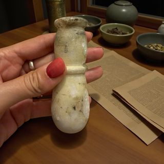 Mortero y pestello antico cinese pietra ollare