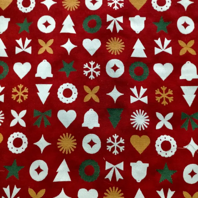 Tela de tapicería con motivos navideños.