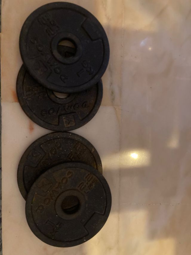 Discos de pesas 1kg cada una