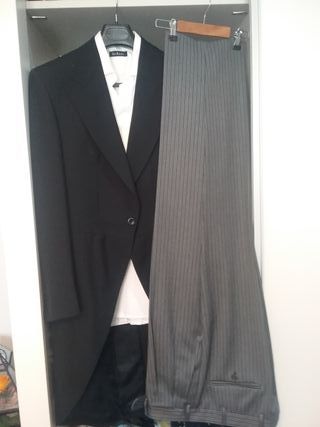 Traje Chaqué Toni Barceló T.44 Negro/Gris