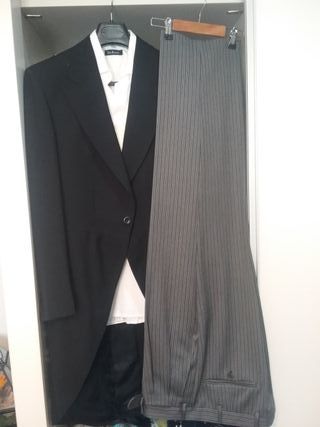 Traje Chaqué Toni Barceló T.44 Negro/Gris