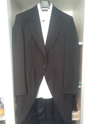Traje Chaqué Toni Barceló T.44 Negro/Gris