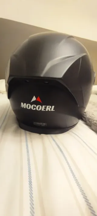 Casco Moto MOCOERL ( M )Negro + Funda de Scooter